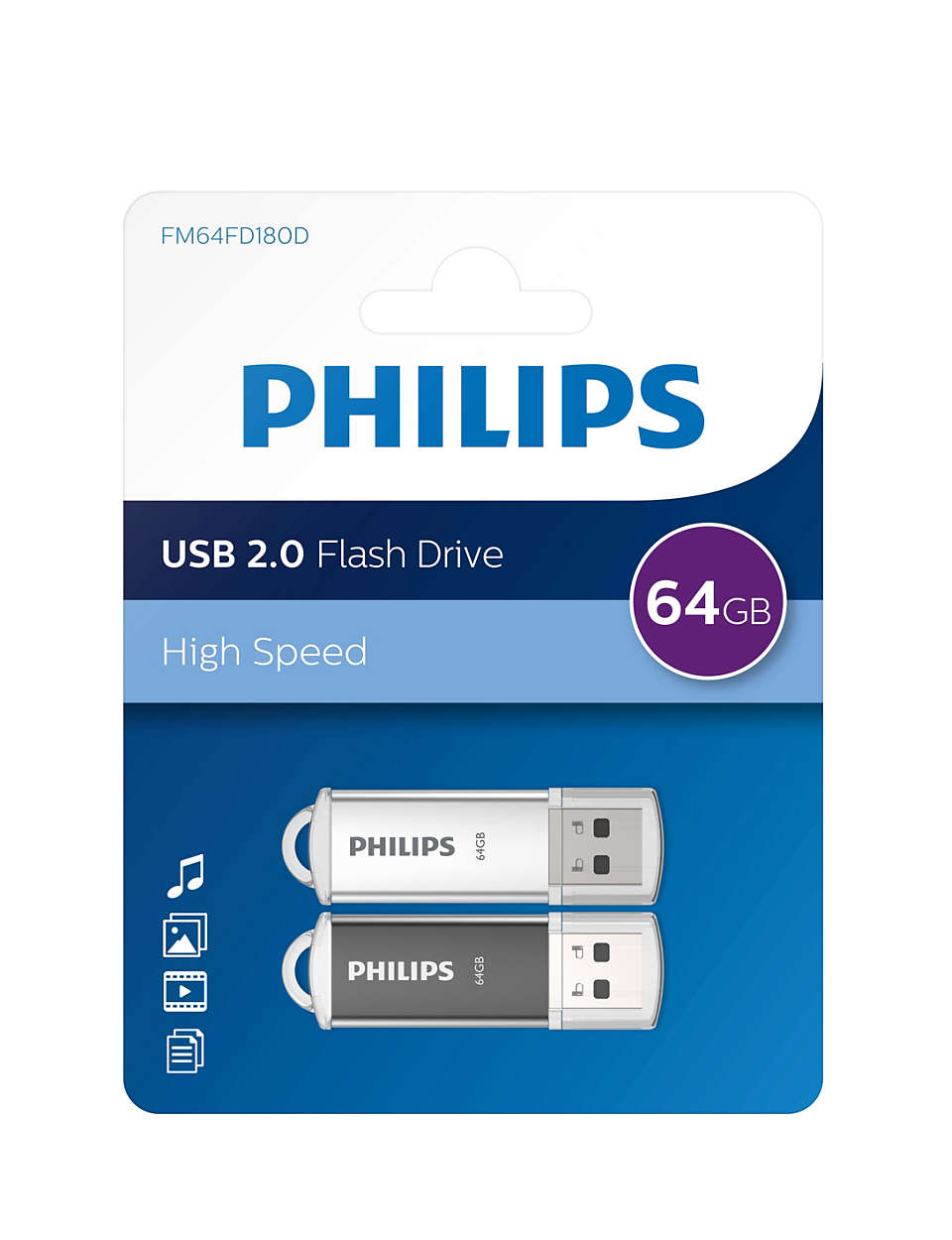 Philips Flash Drive 64GB 3.2 FM21UA - 6974138585150 Philips Flash Drive 64GB 3.2 FM21UA - 6974138585150